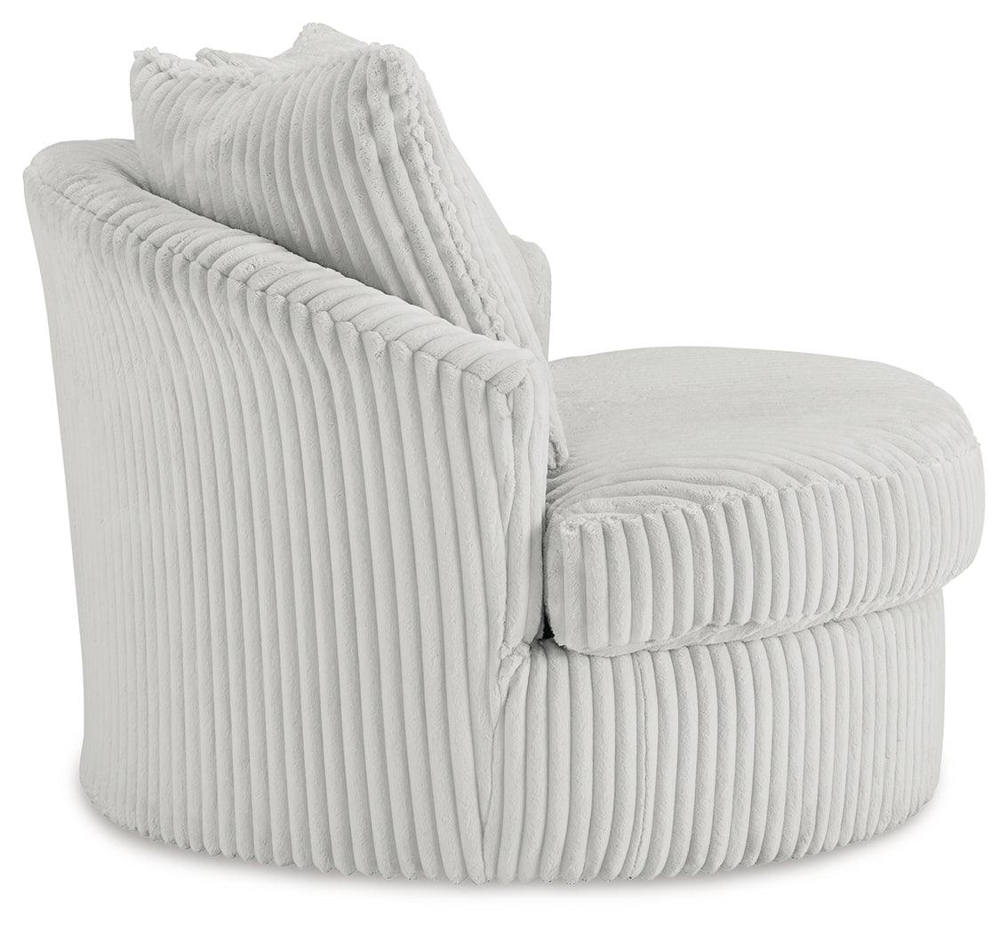 Gramwell Alloy Oversized Swivel Accent Chair by Ashley at Eve Furniture