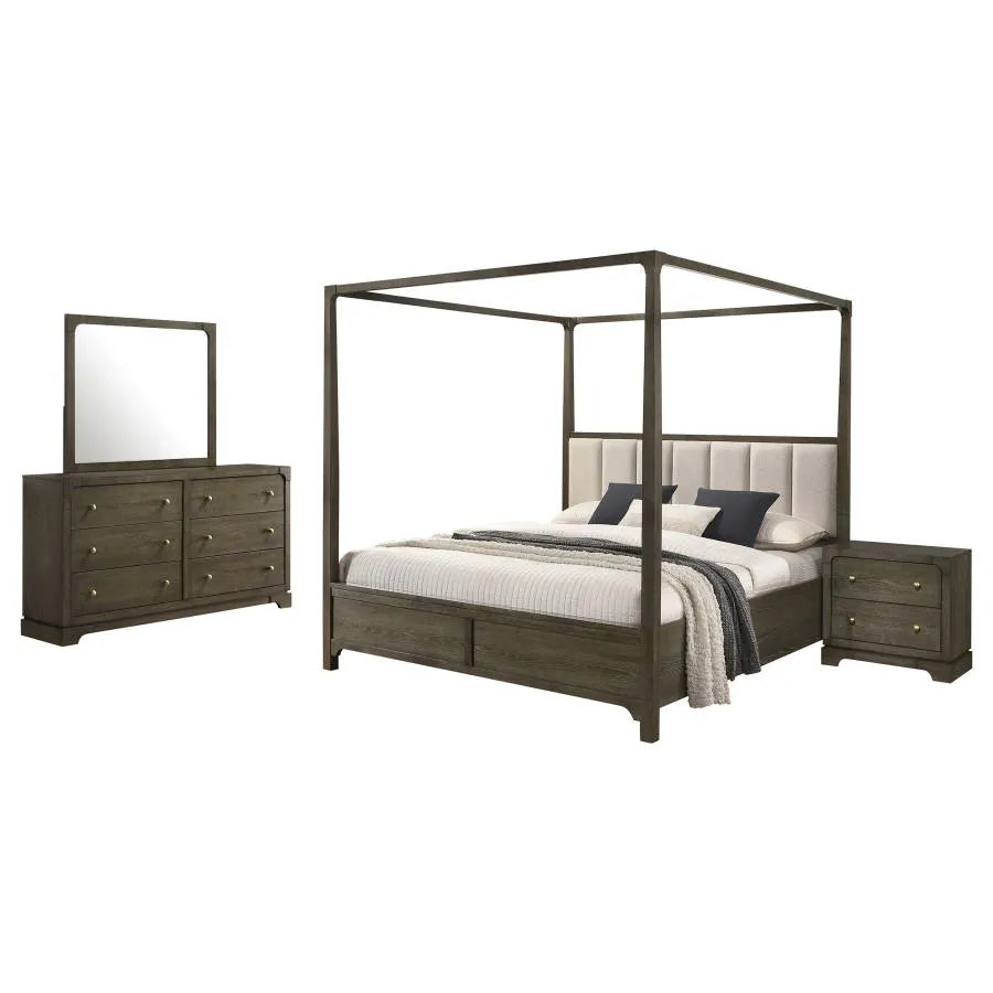 Gran Park Dark Cocoa 4-Piece Queen Bedroom Set by Coaster at Eve Furniture