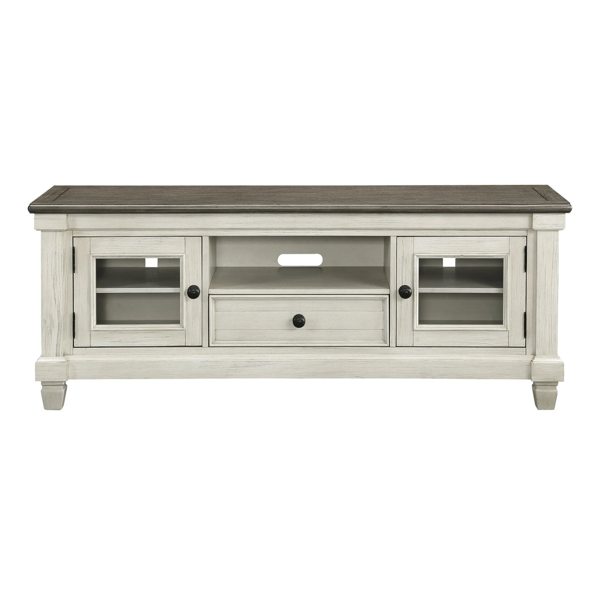 Granby Antique White 64" TV Stand by Homelegance at Eve Furniture