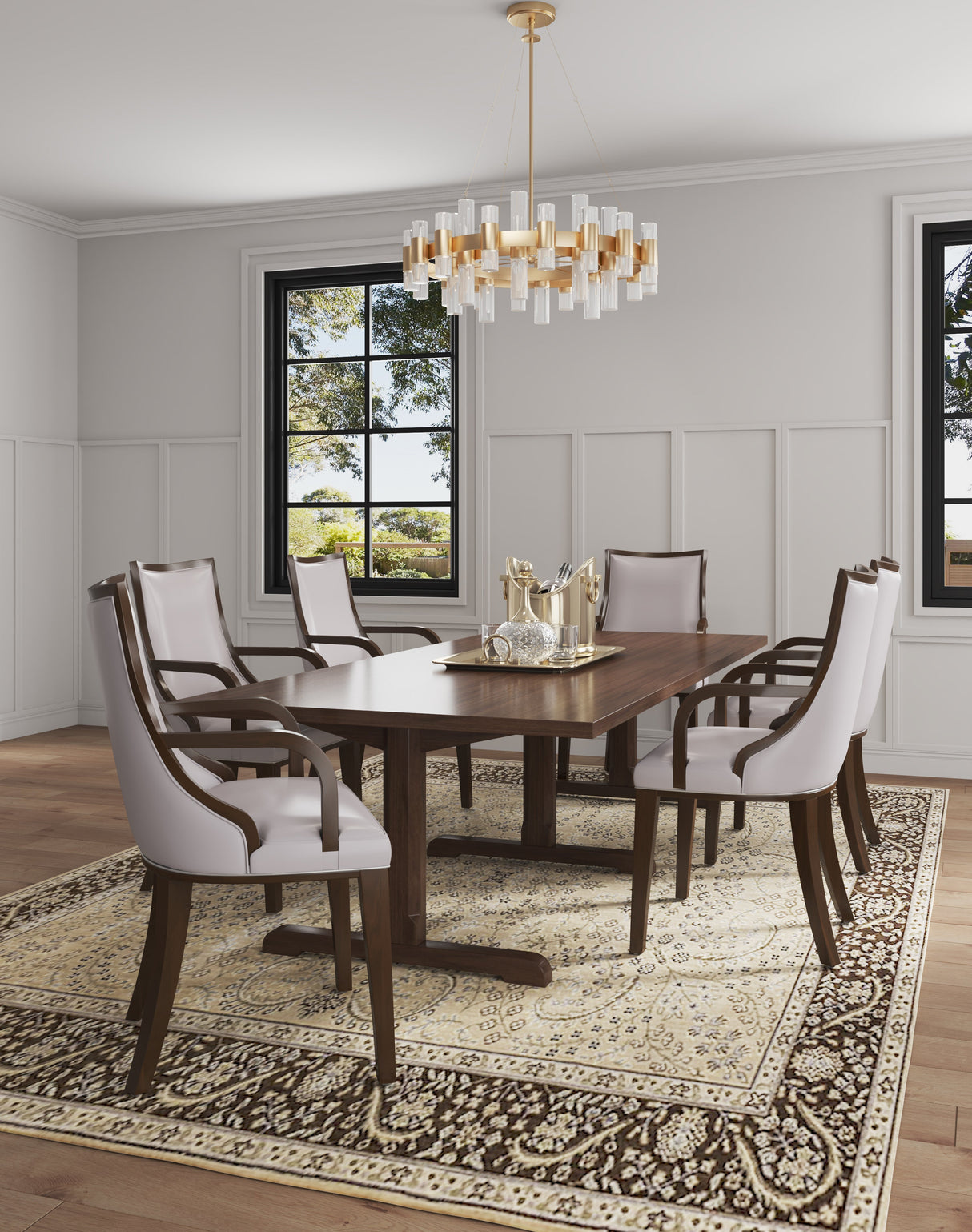 Grand 8-Piece Dining Chairs in Light Grey by Manhattan Comfort at Eve Furniture