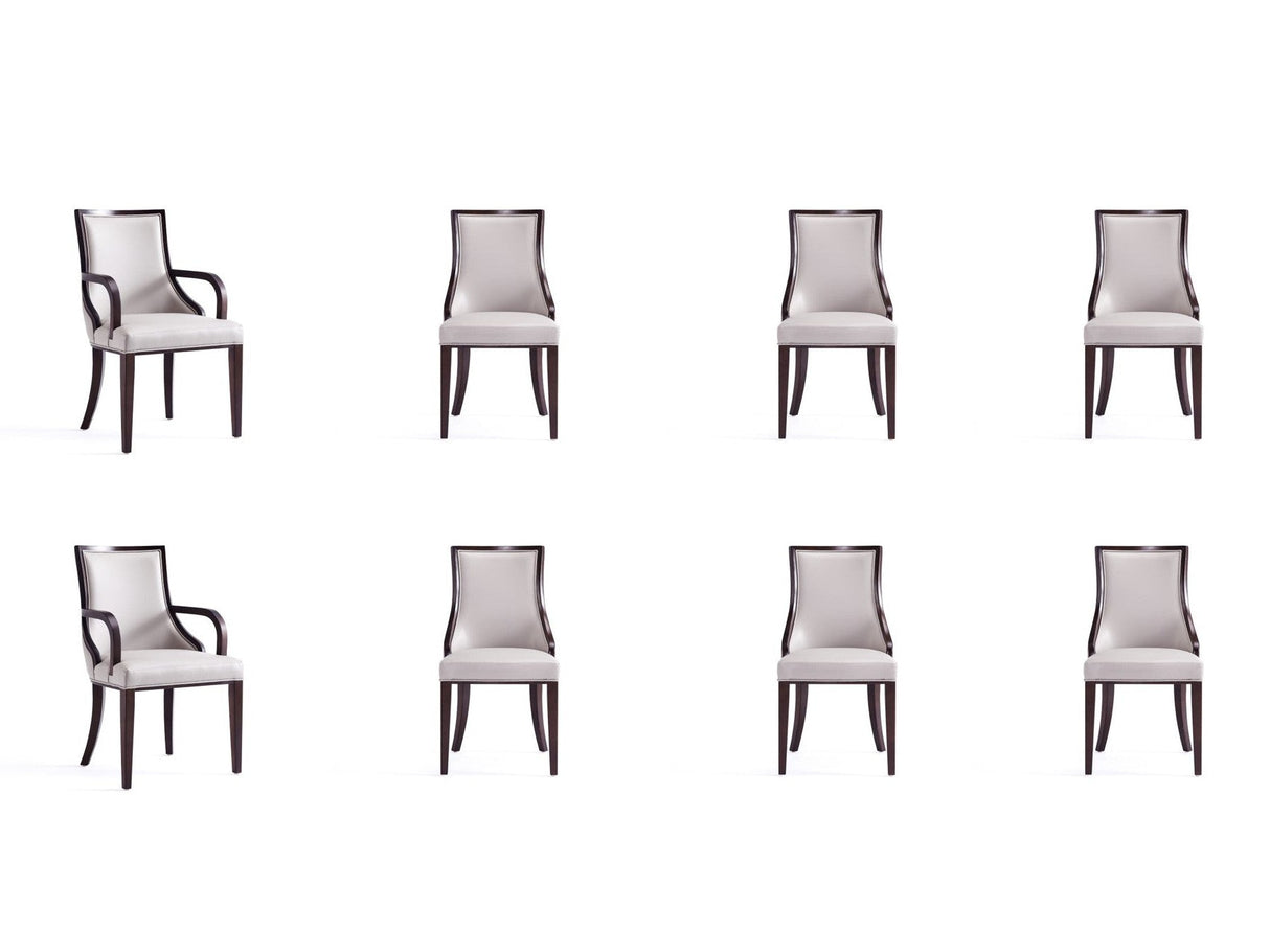 Grand 8-Piece Dining Chairs in Light Grey by Manhattan Comfort at Eve Furniture