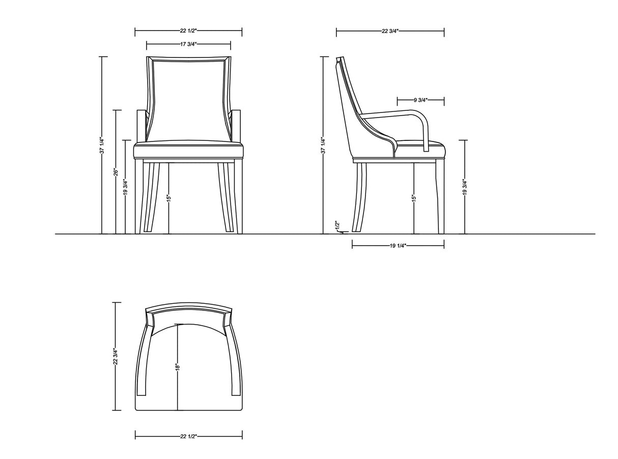 Grand Dining Armchair in Light Grey by Manhattan Comfort at Eve Furniture