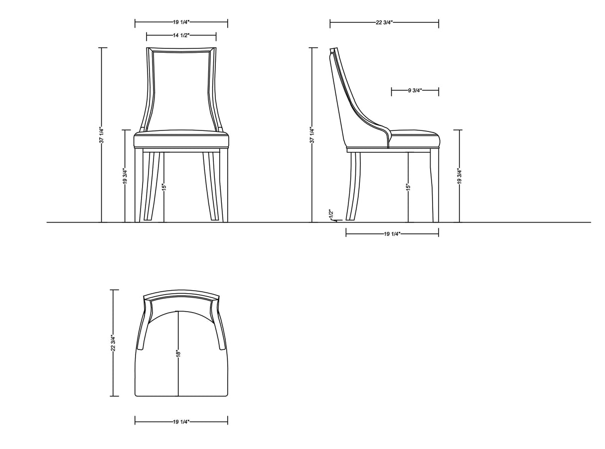 Grand Dining Chairs in Light Grey (set of 2) by Manhattan Comfort at Eve Furniture