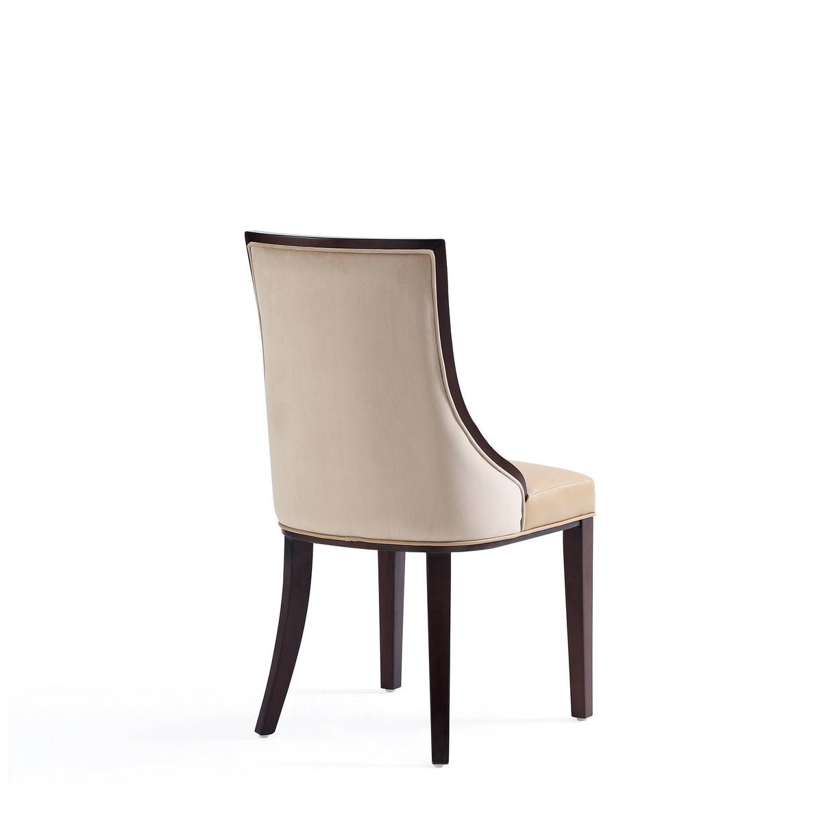 Grand Faux Leather and Velvet Dining Chair in Tan (set of 4) by Manhattan Comfort at Eve Furniture