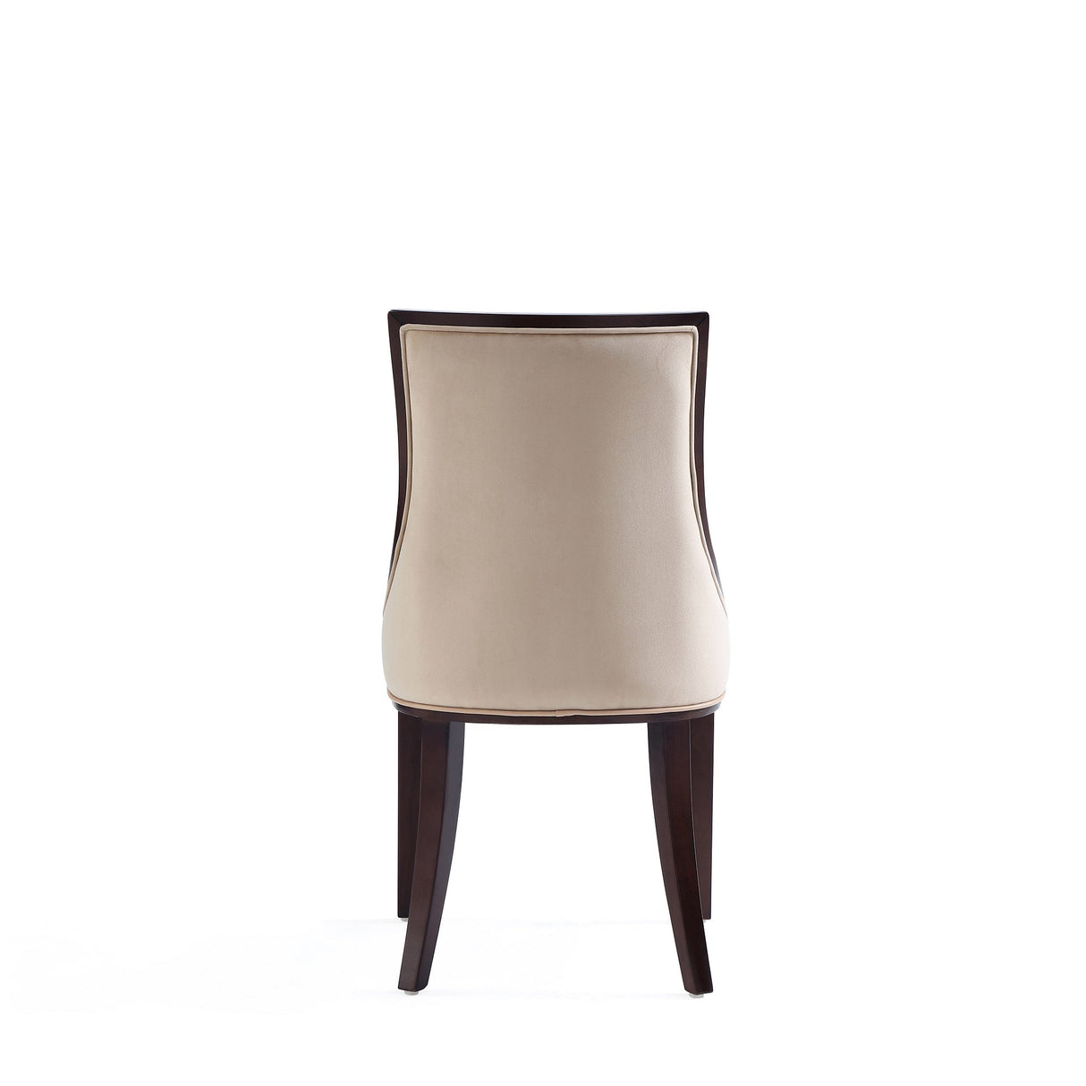Grand Faux Leather and Velvet Dining Chair in Tan (set of 4) by Manhattan Comfort at Eve Furniture