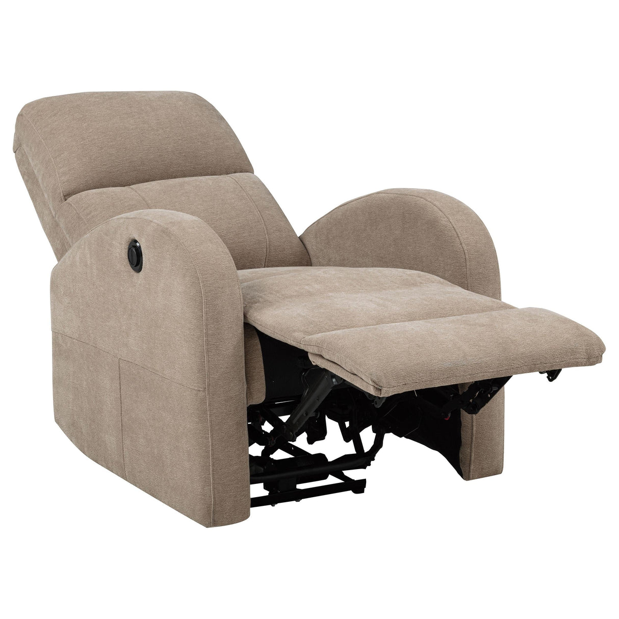 Grant Camel Fabric Upholstered Power Recliner Chair by Coaster at Eve Furniture
