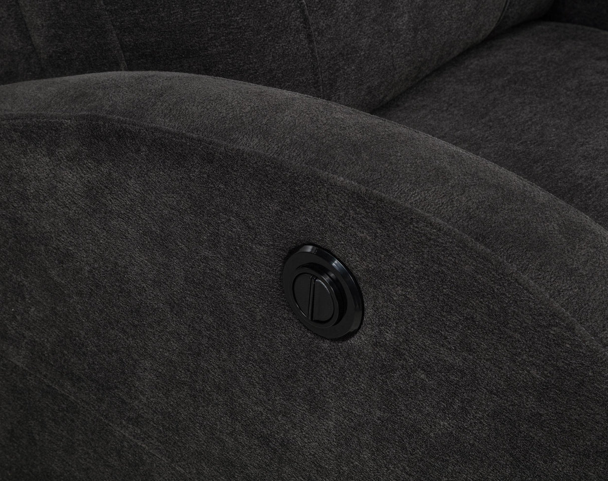 Grant Charcoal Gray Fabric Upholstered Power Recliner Chair by Coaster at Eve Furniture