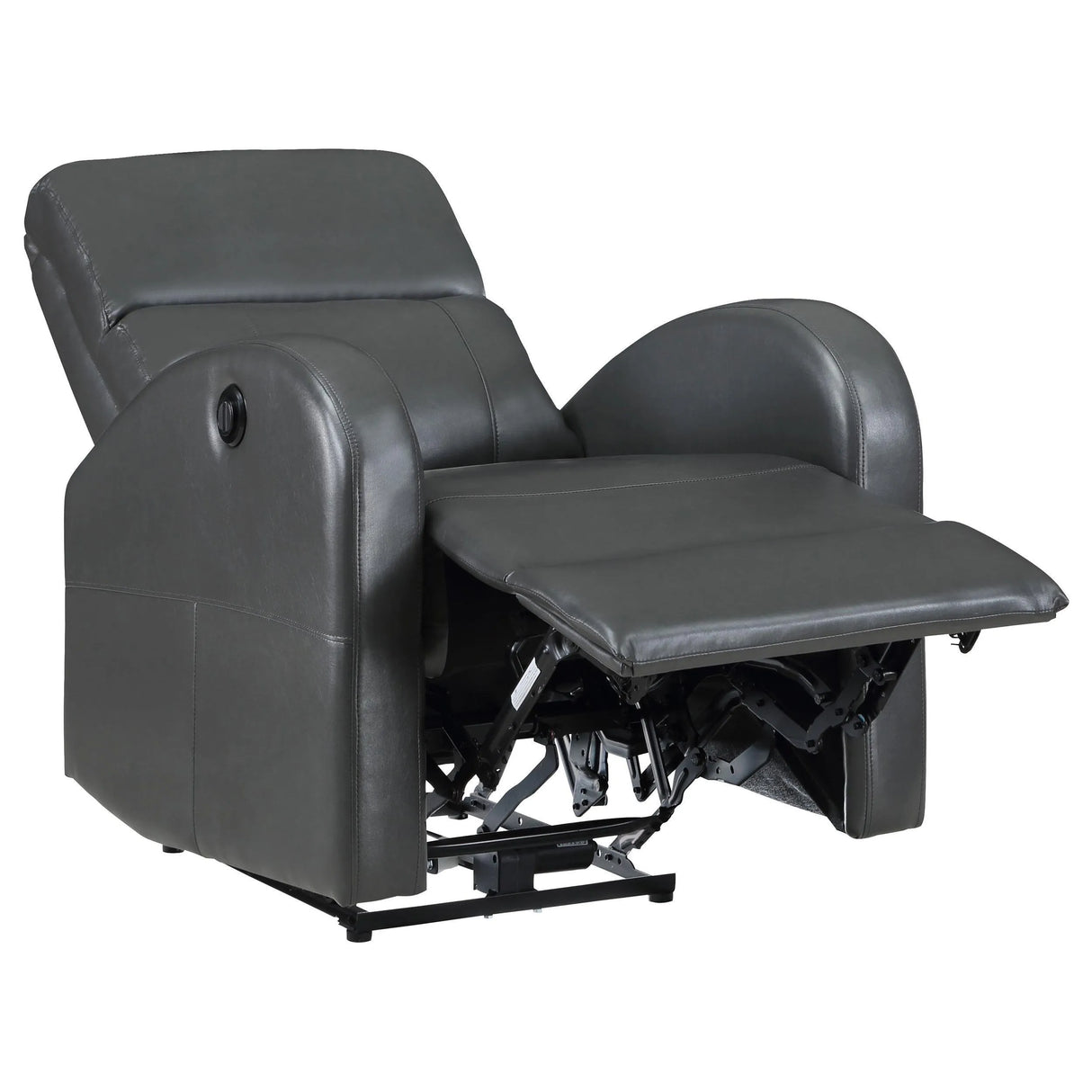 Grant Grey Upholstered Power Recliner Chair by Coaster at Eve Furniture