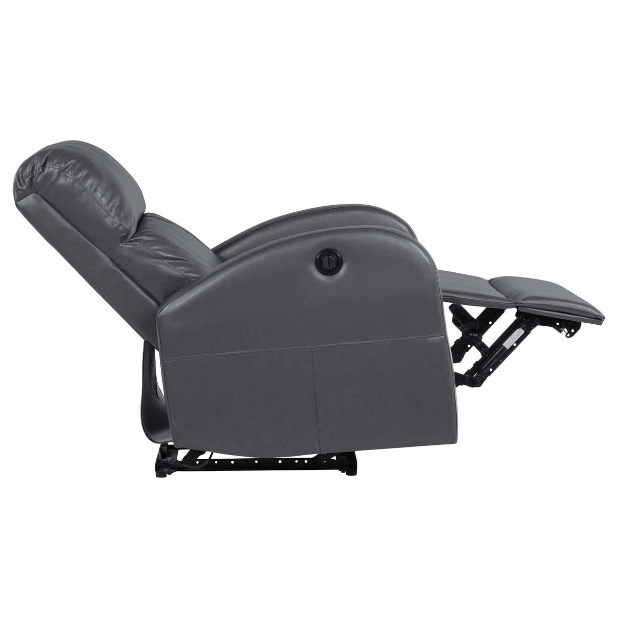 Grant Grey Upholstered Power Recliner Chair by Coaster at Eve Furniture