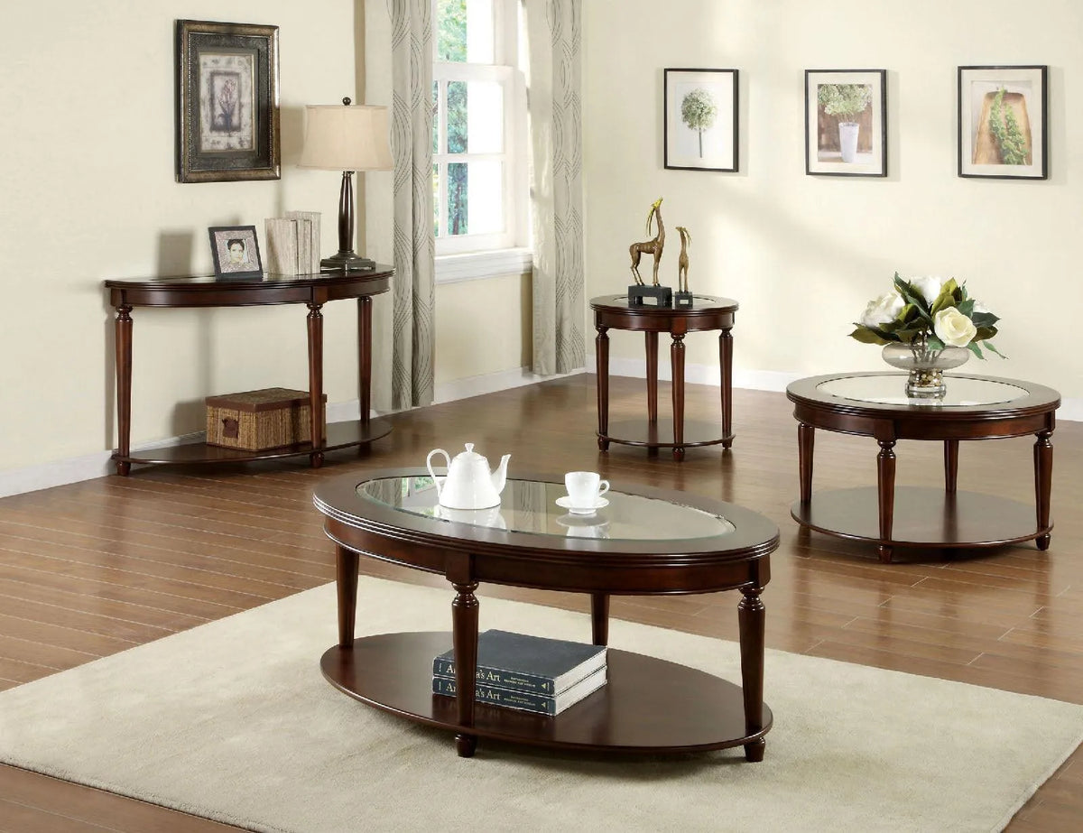 Granvia Dark Cherry End Table by Furniture of America at Eve Furniture