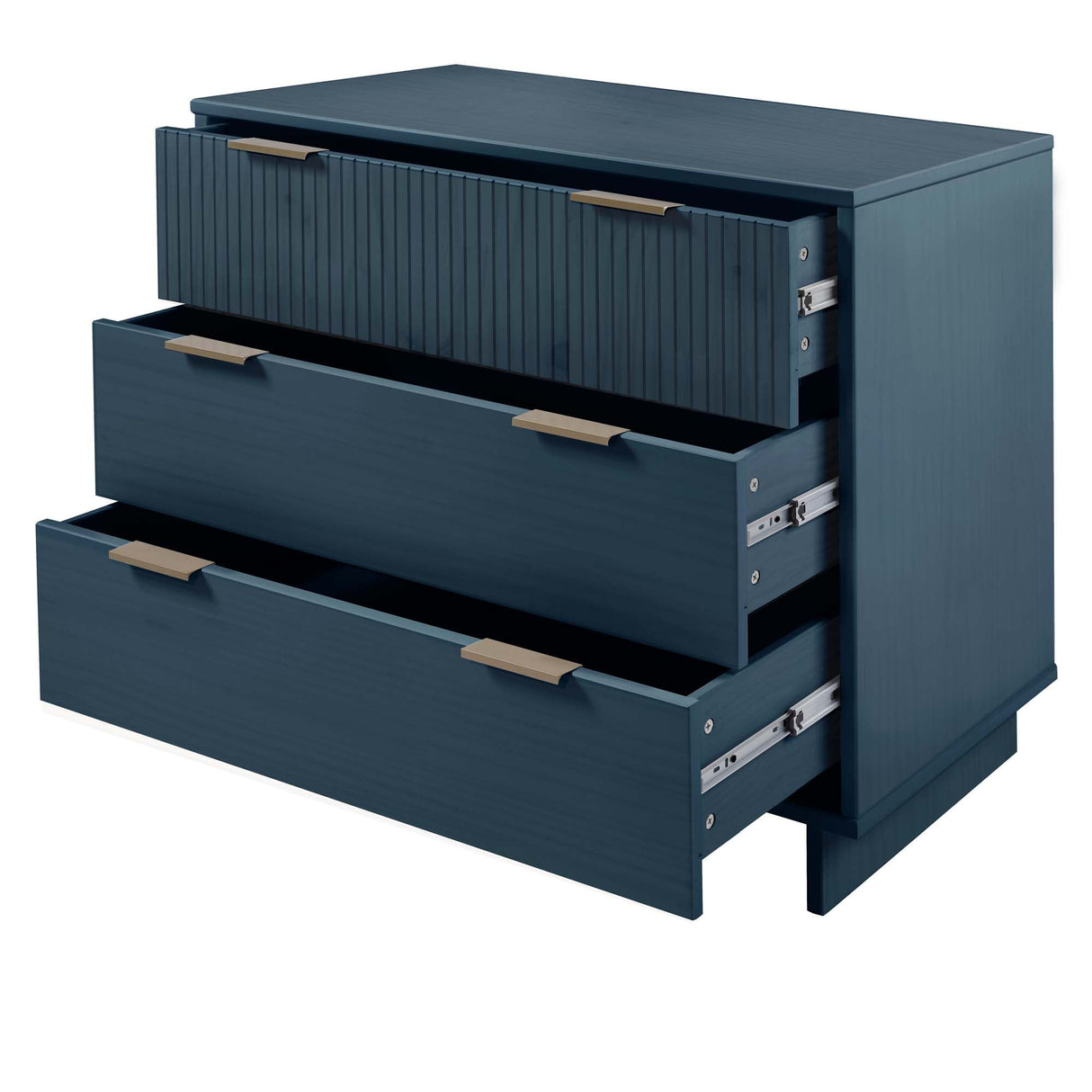 Granville 2-Piece Standard Dresser and Nightstand Set in Midnight Blue by Manhattan Comfort at Eve Furniture
