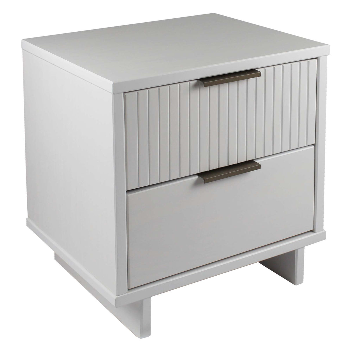 Granville 2-Piece Standard Dresser and Nightstand Set in White by Manhattan Comfort at Eve Furniture