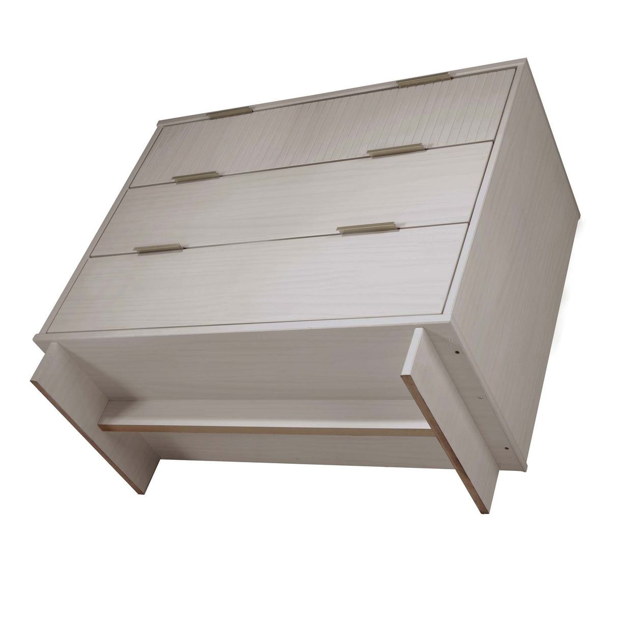 Granville 2-Piece Tall Chest and Standard Dresser Set in Light Grey by Manhattan Comfort at Eve Furniture