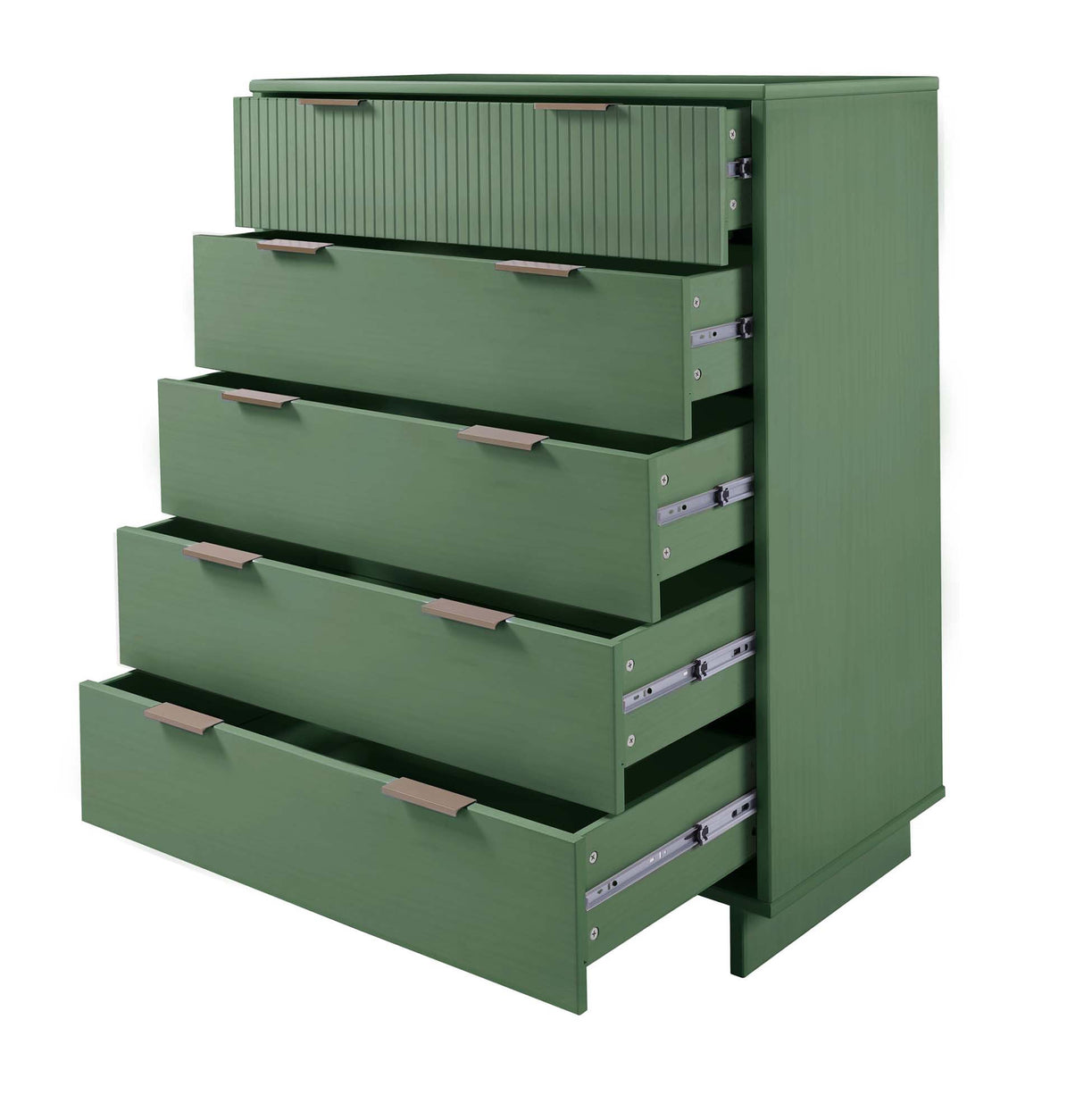 Granville 2-Piece Tall Chest and Standard Dresser Set in Sage Green by Manhattan Comfort at Eve Furniture