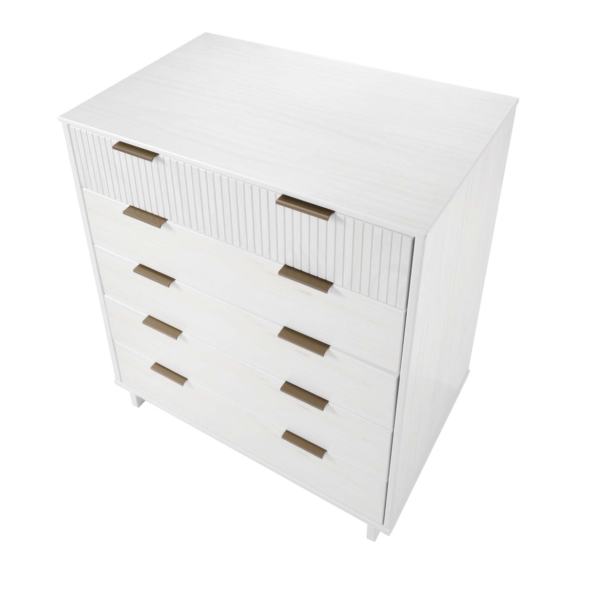 Granville 2-Piece Tall Chest and Standard Dresser Set in White by Manhattan Comfort at Eve Furniture