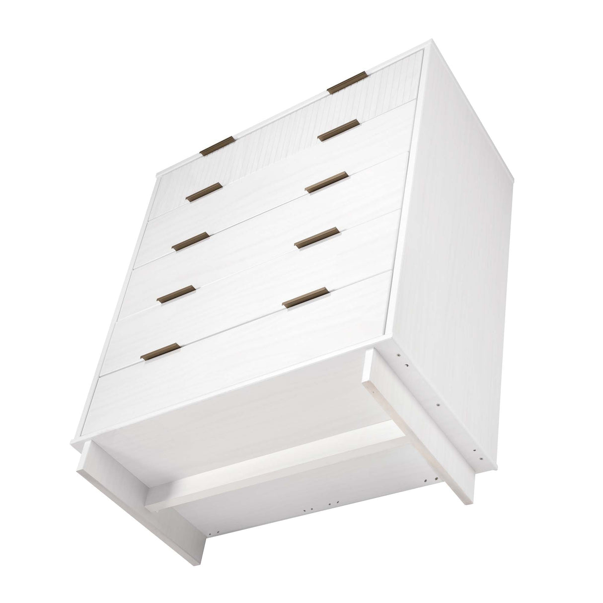 Granville 2-Piece Tall Chest and Standard Dresser Set in White by Manhattan Comfort at Eve Furniture