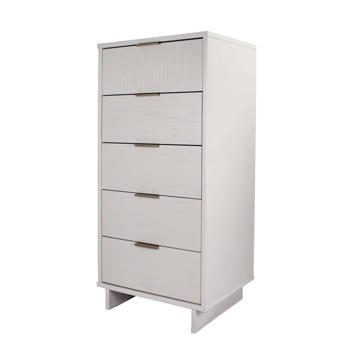 Granville 2-Piece Tall Narrow and Standard Dresser Set in White by Manhattan Comfort at Eve Furniture