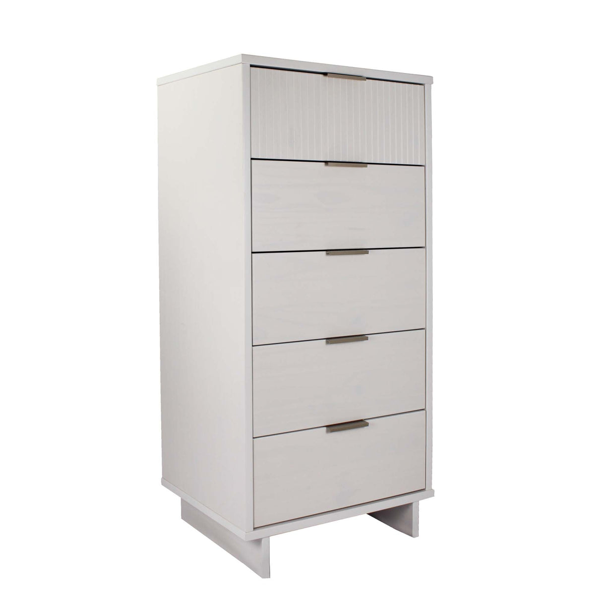 Granville 2-Piece Tall Narrow and Standard Dresser Set in White by Manhattan Comfort at Eve Furniture