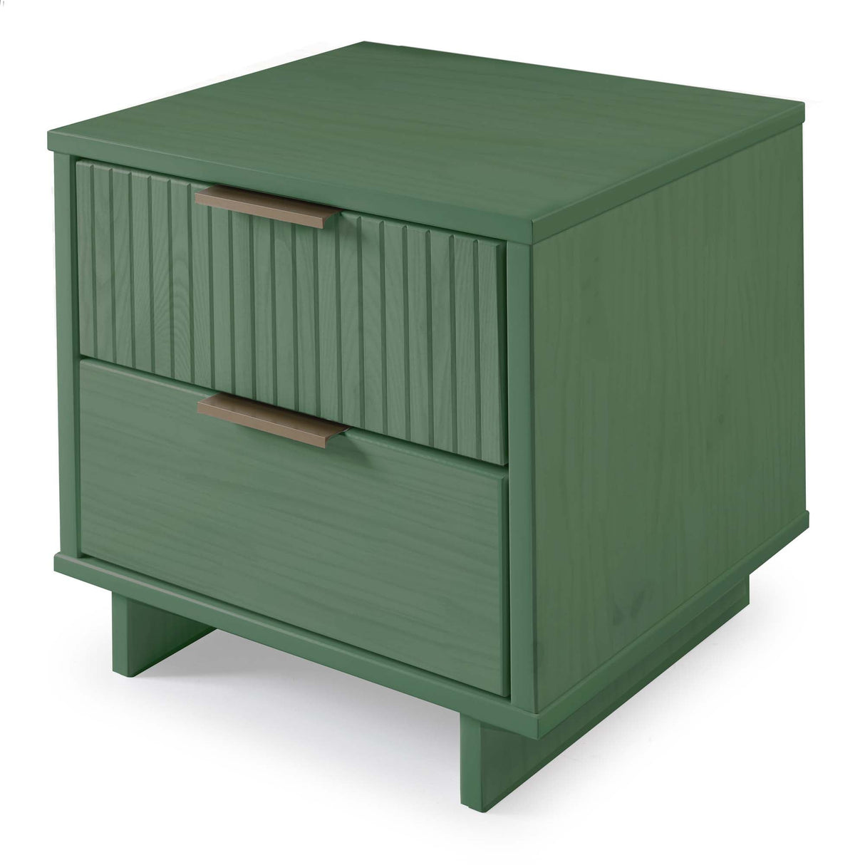 Granville 3-Piece Standard Dresser, Tall Narrow Chest and Nightstand Set in Sage Green by Manhattan Comfort at Eve Furniture