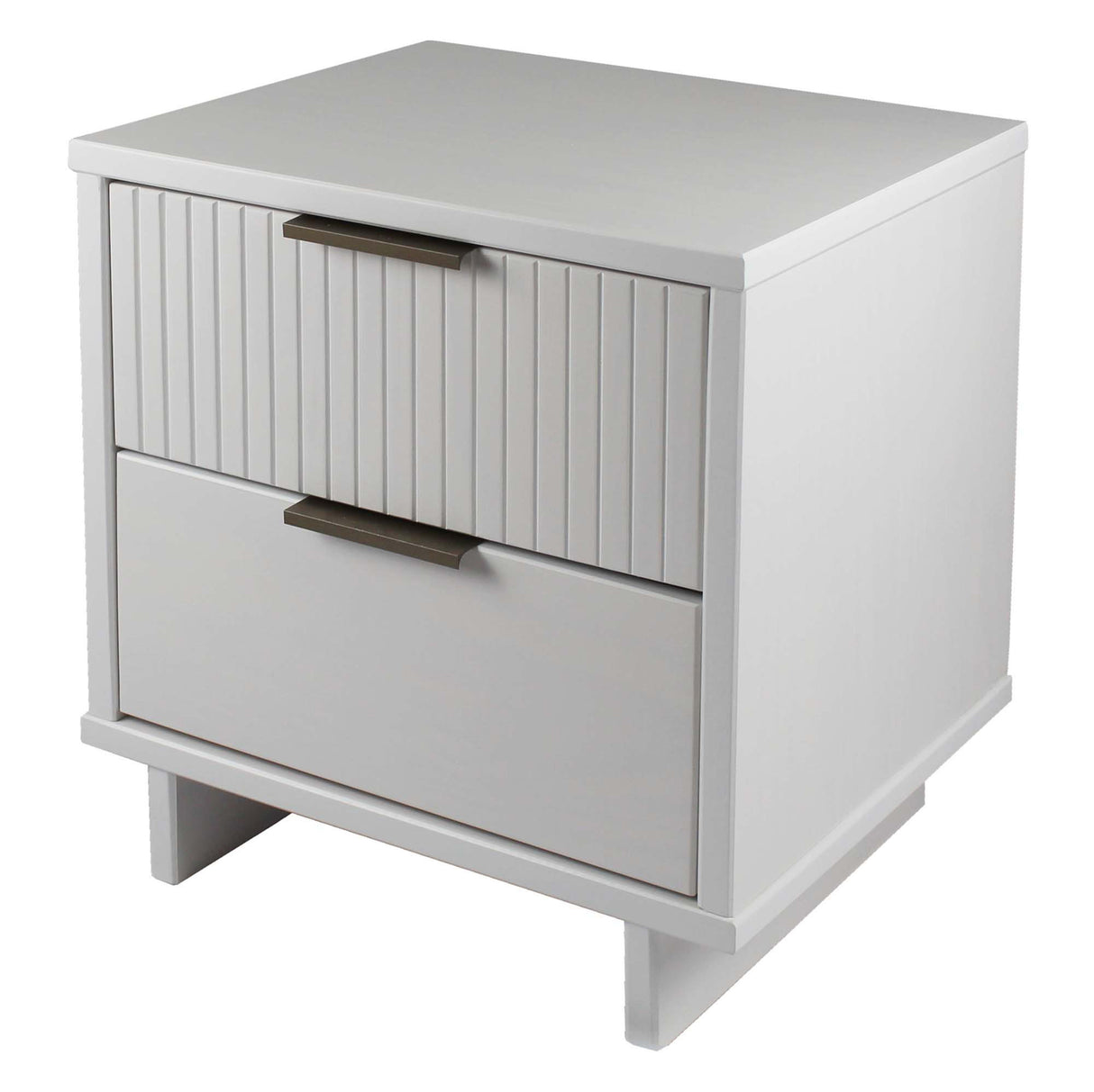 Granville 3-Piece Standard Dresser, Tall Narrow Chest and Nightstand Set in White by Manhattan Comfort at Eve Furniture