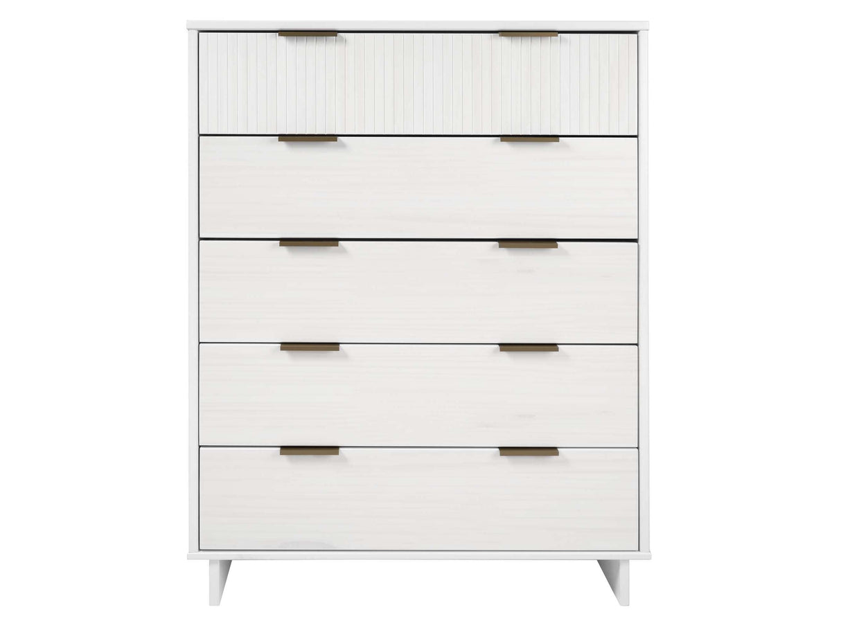 Granville 45.27 Tall Dresser in White by Manhattan Comfort at Eve Furniture