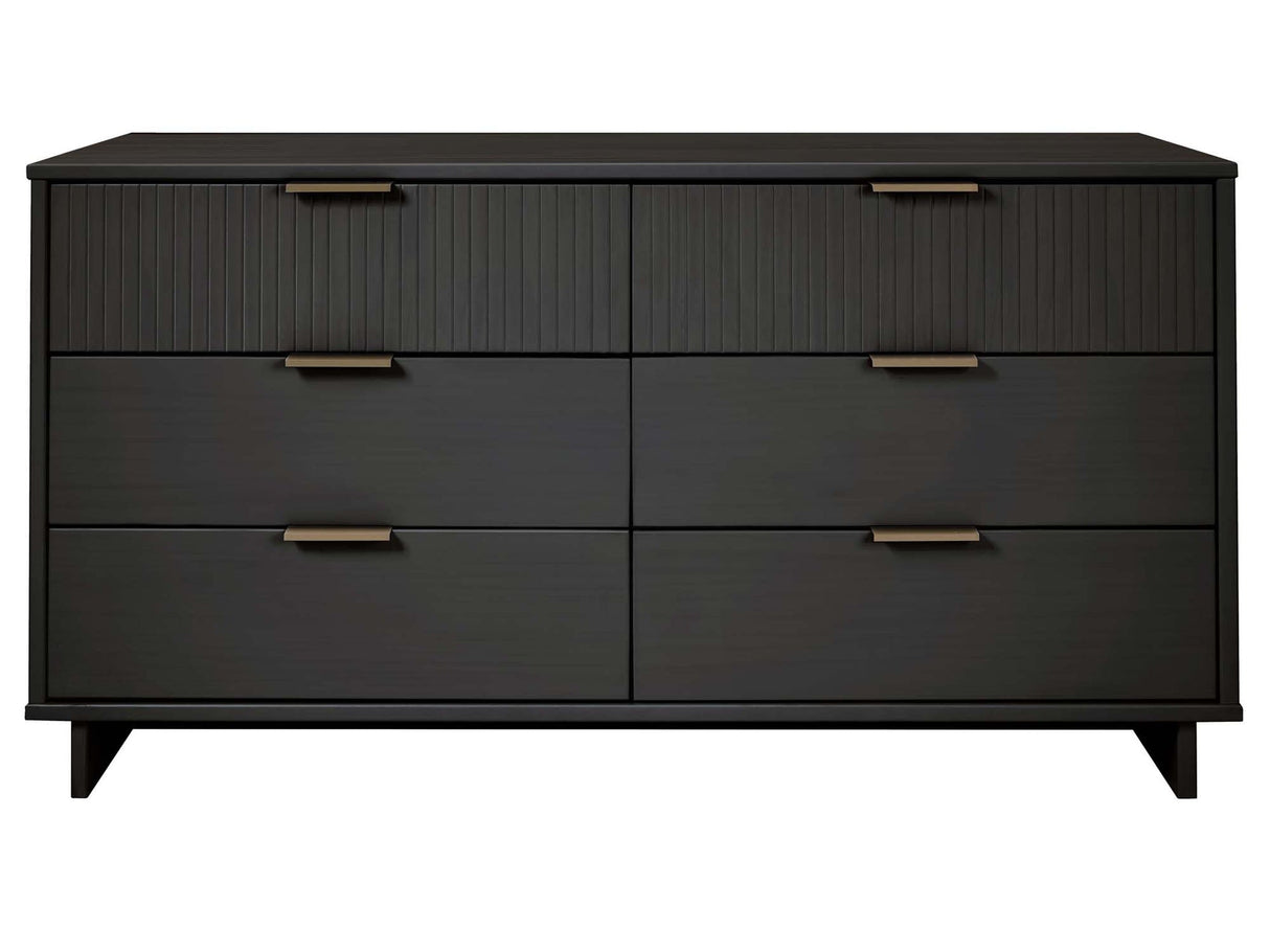 Granville 55.07 Double Wide Dresser in Dark Grey by Manhattan Comfort at Eve Furniture