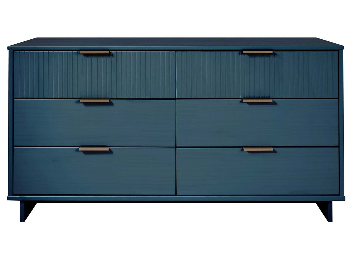 Granville 55.07 Double Wide Dresser in Midnight Blue by Manhattan Comfort at Eve Furniture