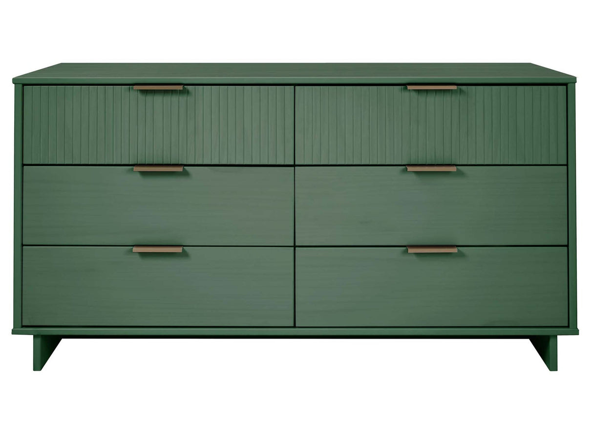 Granville 55.07 Double Wide Dresser in Sage Green by Manhattan Comfort at Eve Furniture