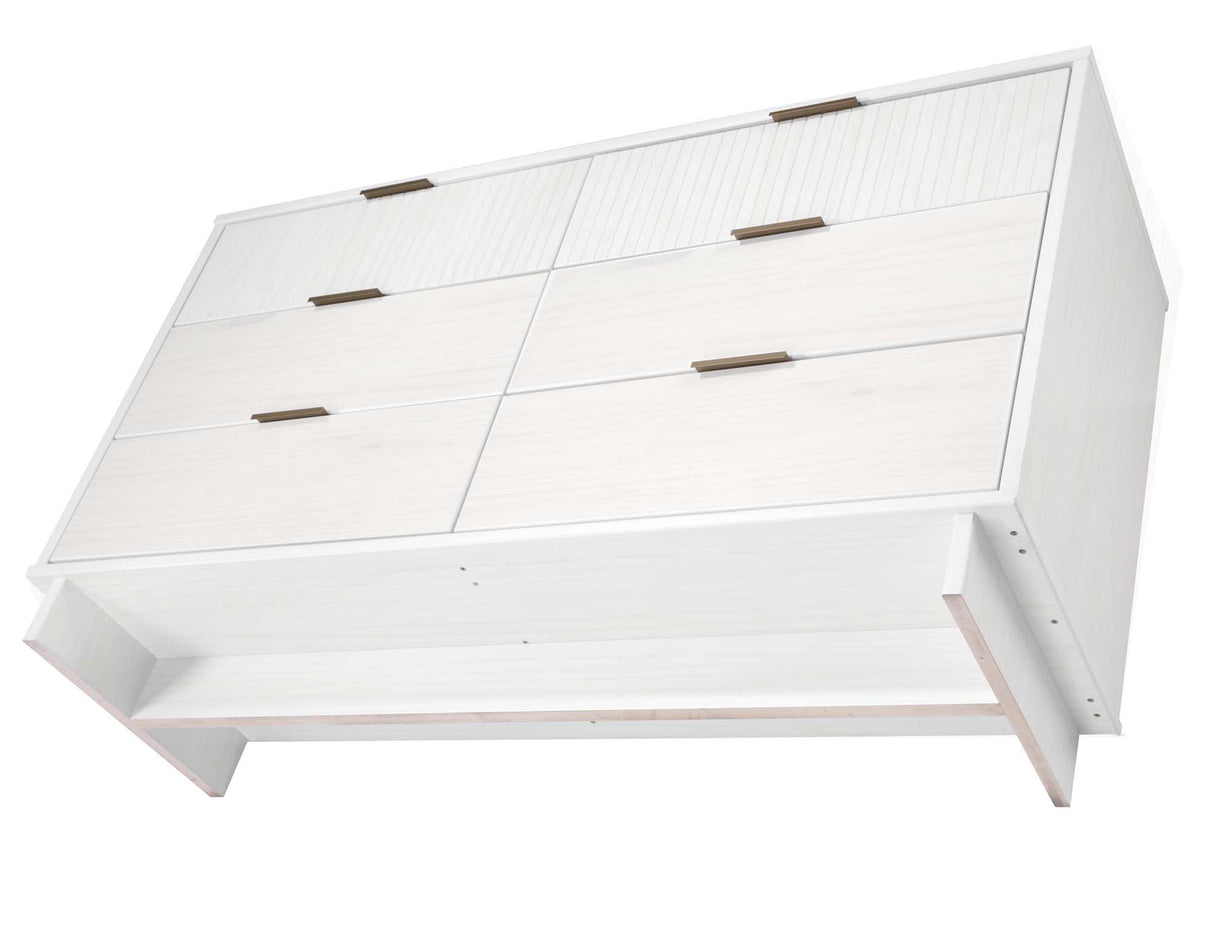 Granville 55.07 Double Wide Dresser in White by Manhattan Comfort at Eve Furniture