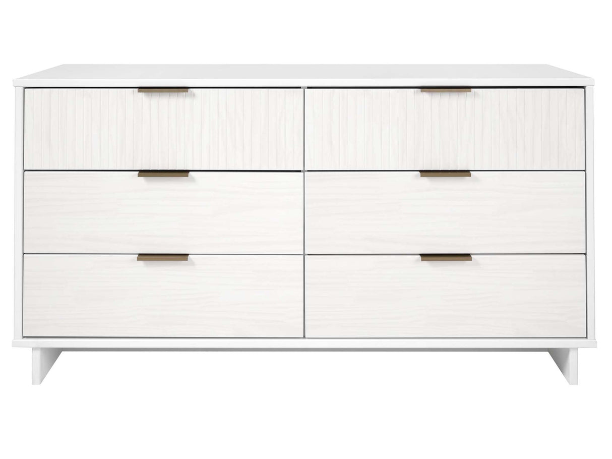 Granville 55.07 Double Wide Dresser in White by Manhattan Comfort at Eve Furniture