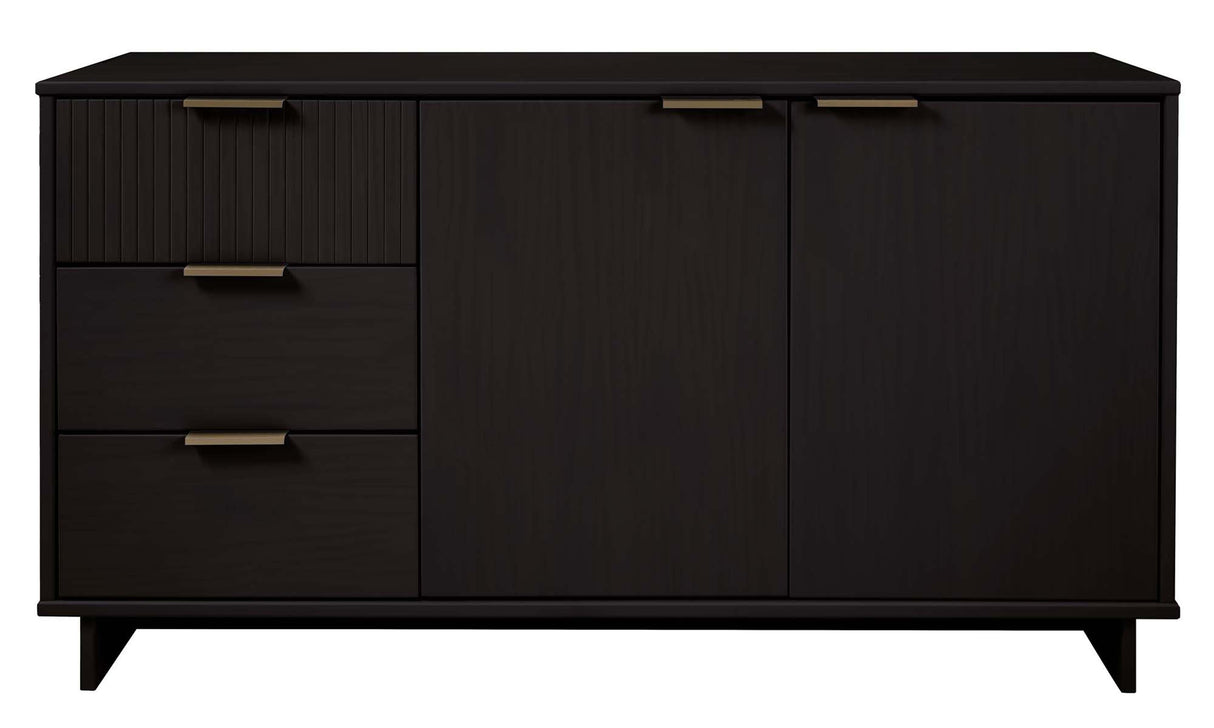 Granville 55.07 Sideboard in Black by Manhattan Comfort at Eve Furniture