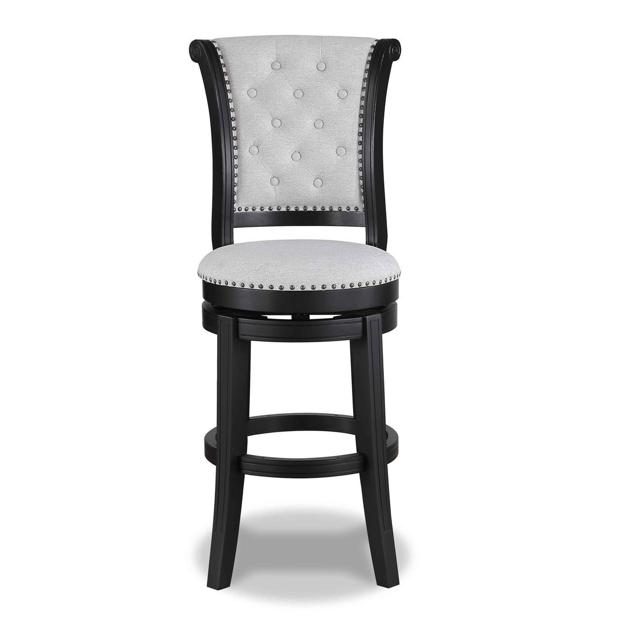 Granville Dove/Black Swivel Bar Stool, Set of 2