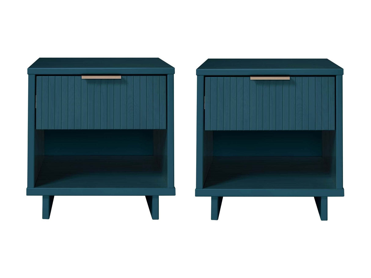 Granville Nightstand 1.0 in Midnight Blue (set of 2) by Manhattan Comfort at Eve Furniture