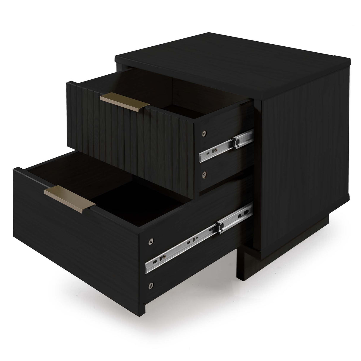 Granville Nightstand 2.0 in Black (set of 2) by Manhattan Comfort at Eve Furniture