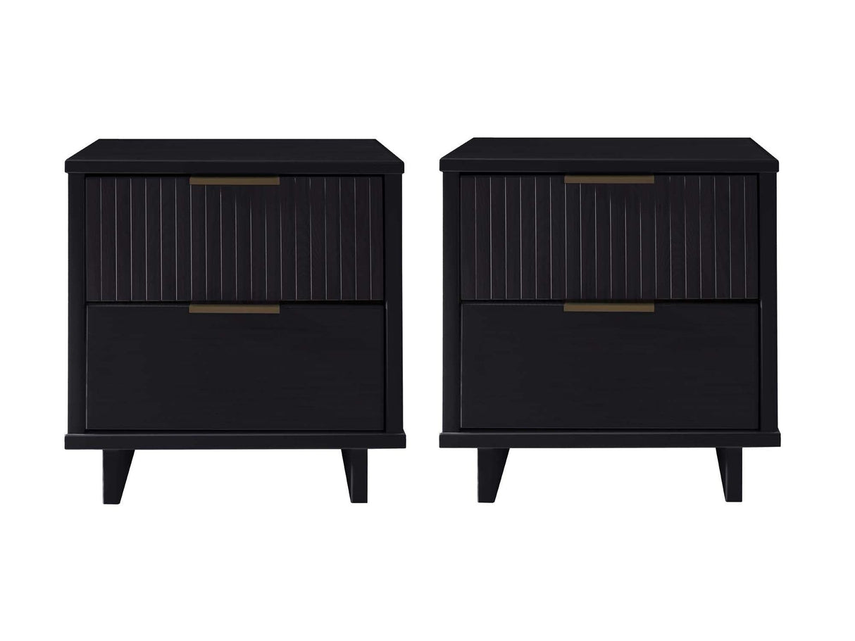 Granville Nightstand 2.0 in Black (set of 2) by Manhattan Comfort at Eve Furniture