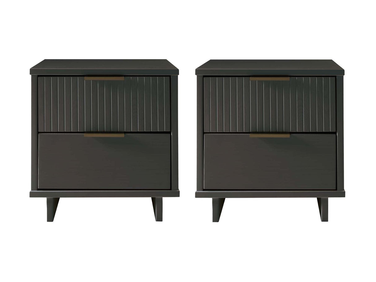 Granville Nightstand 2.0 in Dark Grey (set of 2) by Manhattan Comfort at Eve Furniture