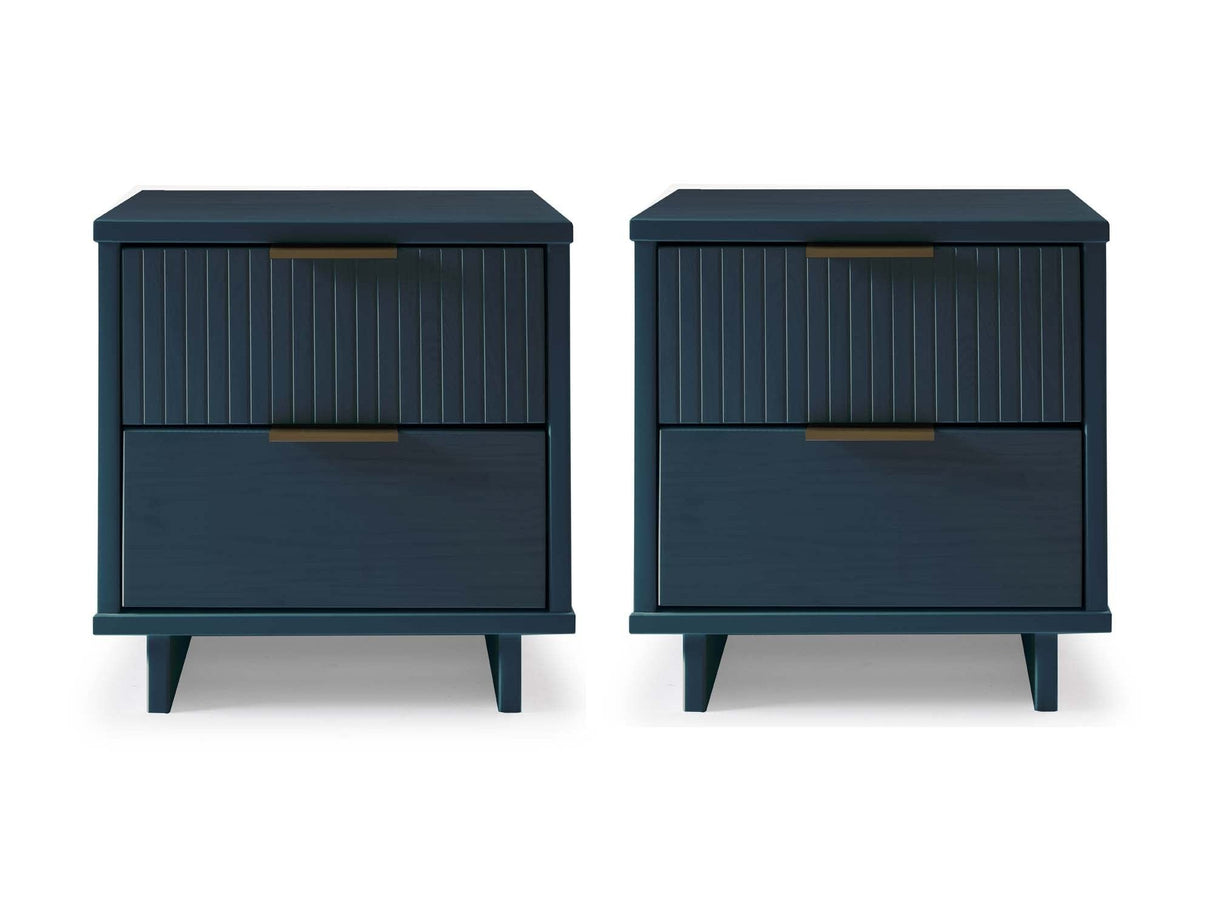 Granville Nightstand 2.0 in Midnight Blue (set of 2) by Manhattan Comfort at Eve Furniture