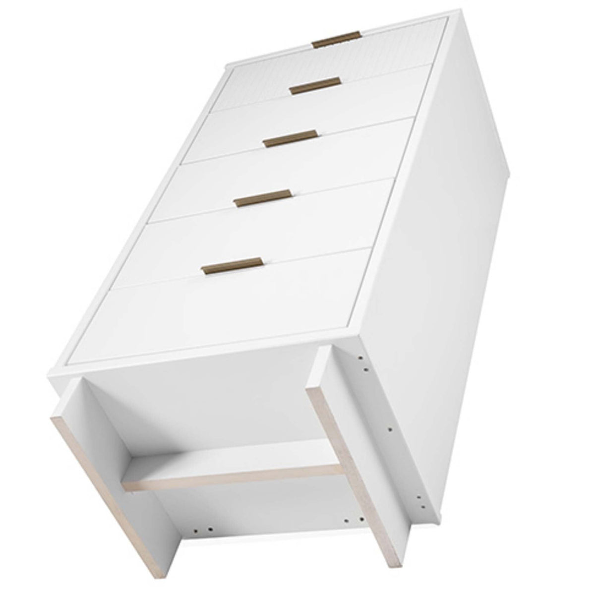 Granville Tall 23.62 Narrow Dresser in White by Manhattan Comfort at Eve Furniture