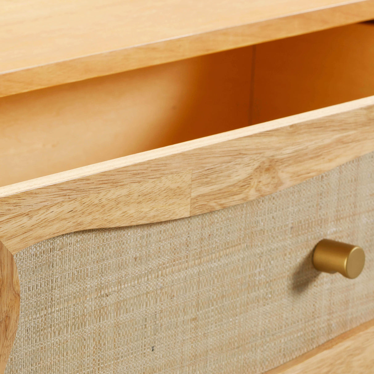 Grappa Natural Wood & Rattan Wavy Dresser by TOV Furniture at Eve Furniture