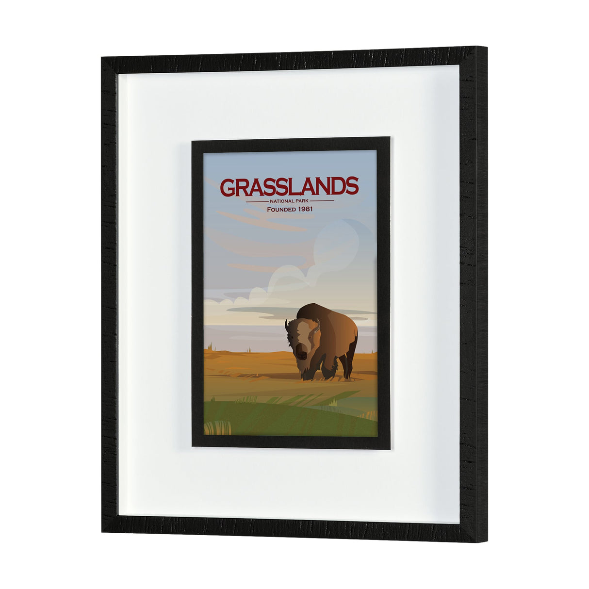 Grasslands GO (M) by Mercana Studio a Framed Art Print Matted under Glass by Mercana at Eve Furniture