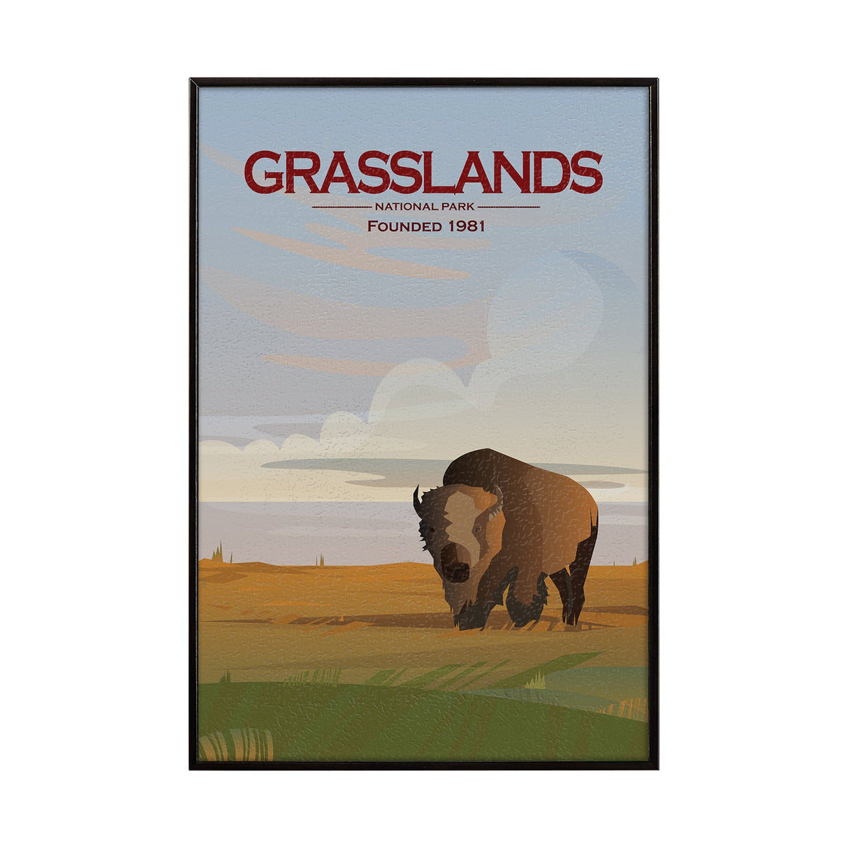 Grasslands GO (SM) by Mercana Studio a Hand Embellished Decograph Framed Art Print by Mercana at Eve Furniture