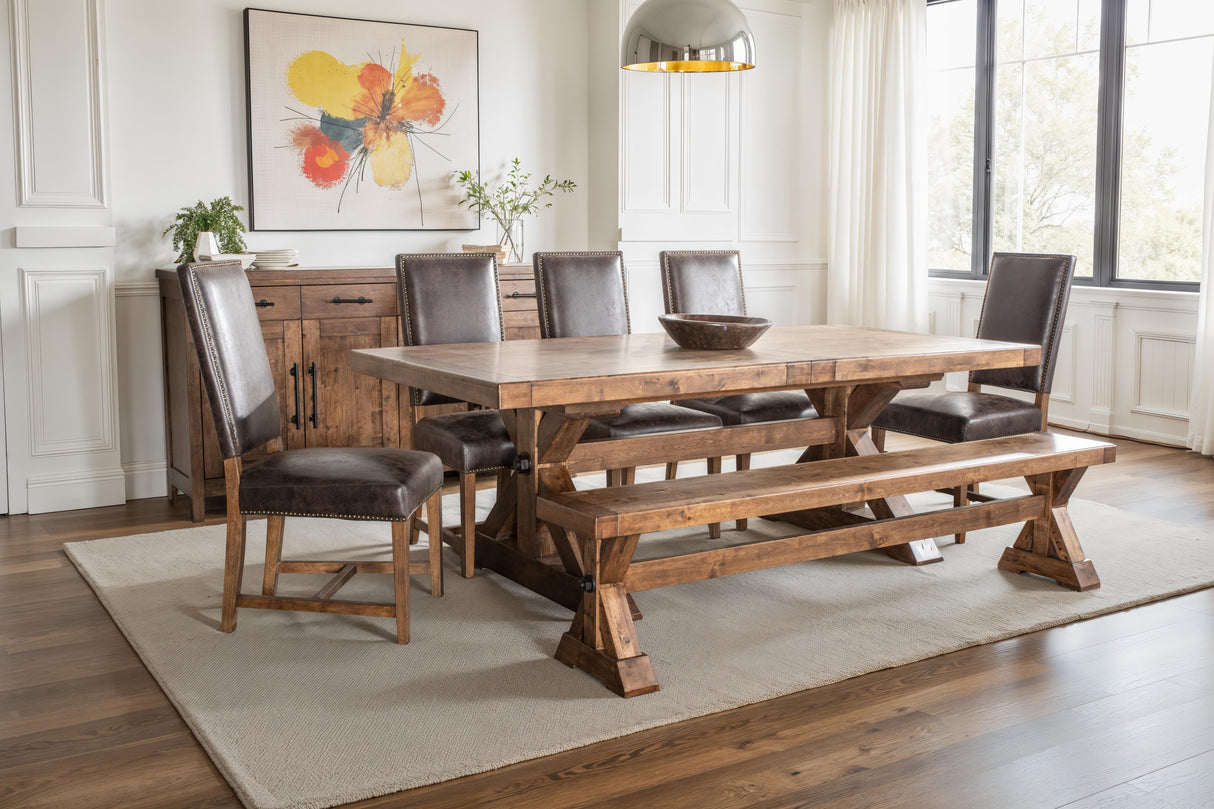 Grassroots Aspen 82" Bench in Earth by Home Trends & Design at Eve Furniture