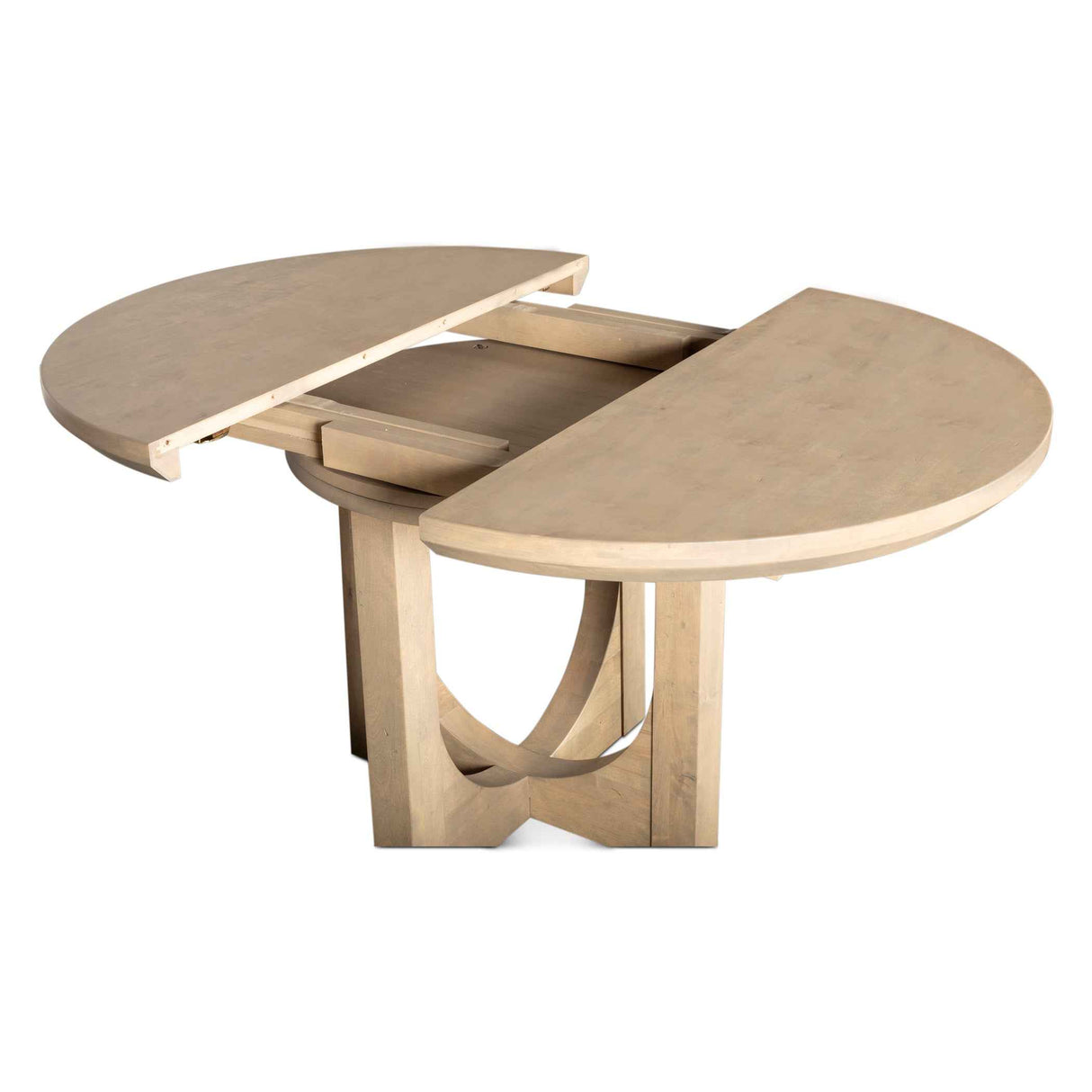 Grassroots Mission 42-60" Round Extension Dining Table in Gray Birch by Home Trends & Design at Eve Furniture