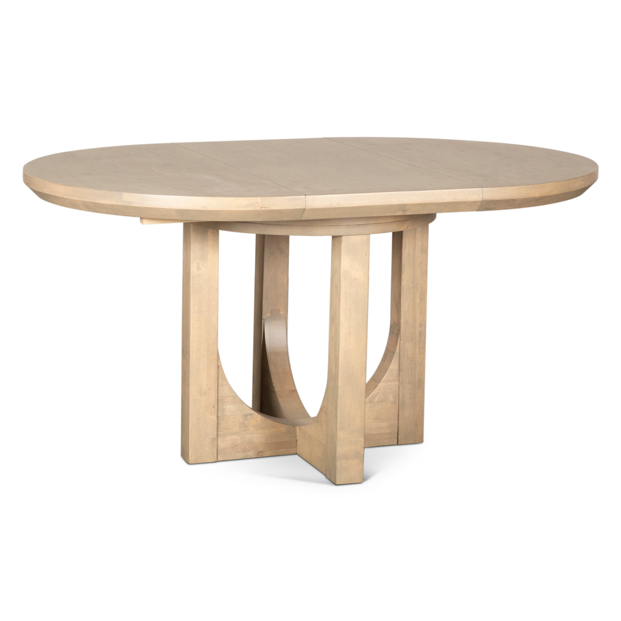 Grassroots Mission 42-60" Round Extension Dining Table in Gray Birch by Home Trends & Design at Eve Furniture