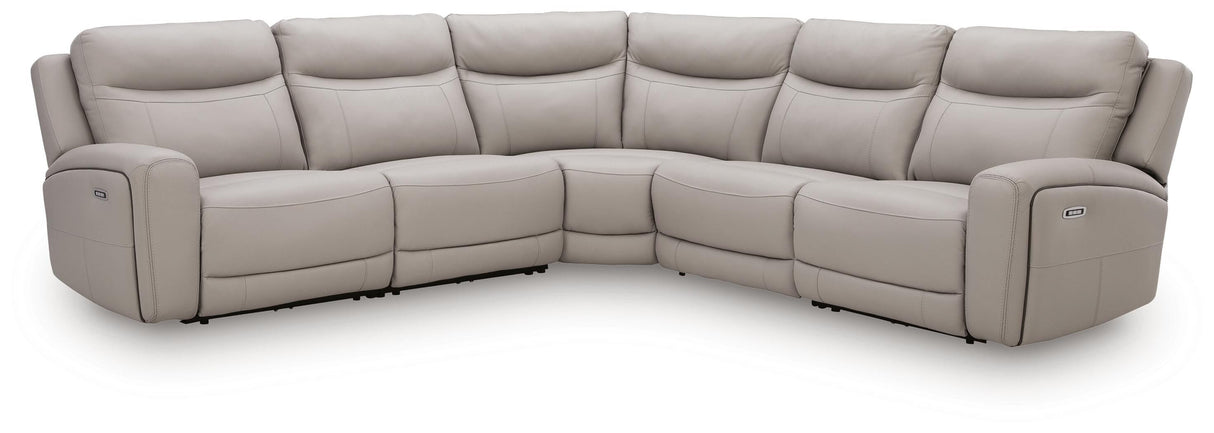 Gravier Gray 5-Piece Power Reclining Sectional