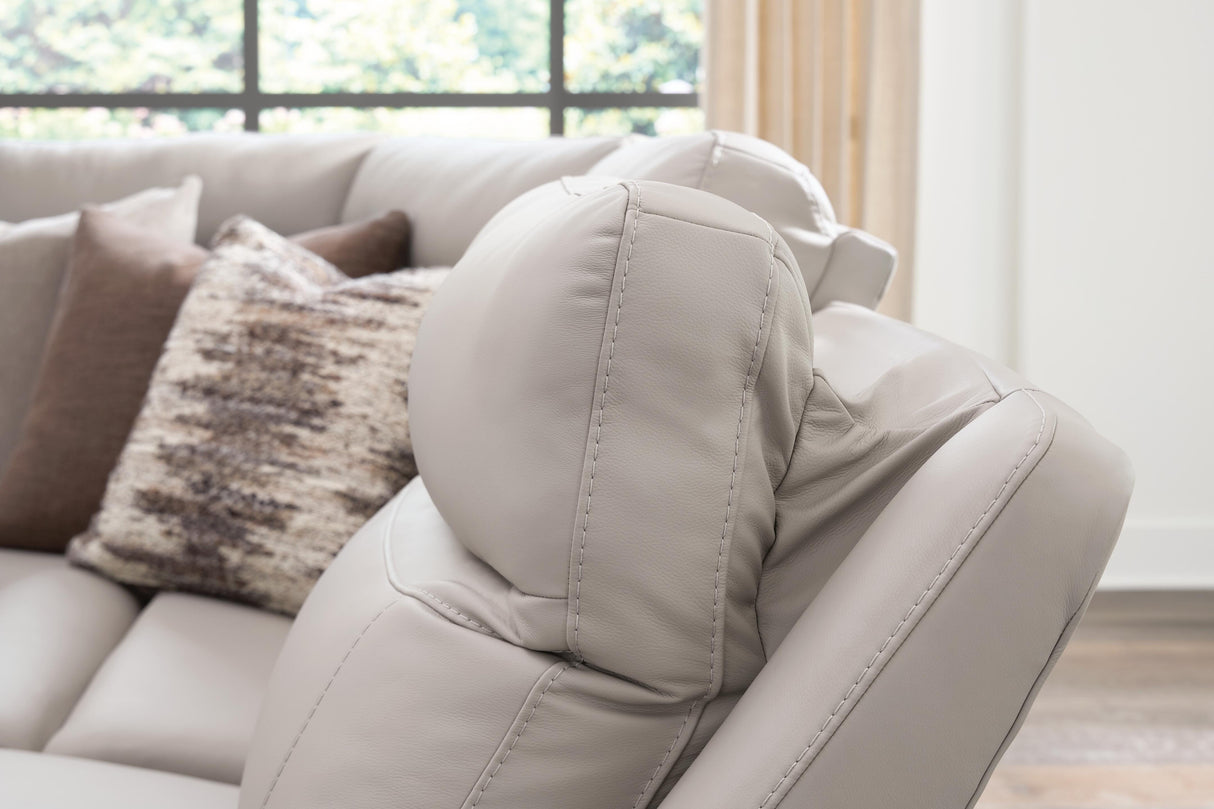 Gravier Gray 6-Piece Power Reclining Sectional with Storage Console