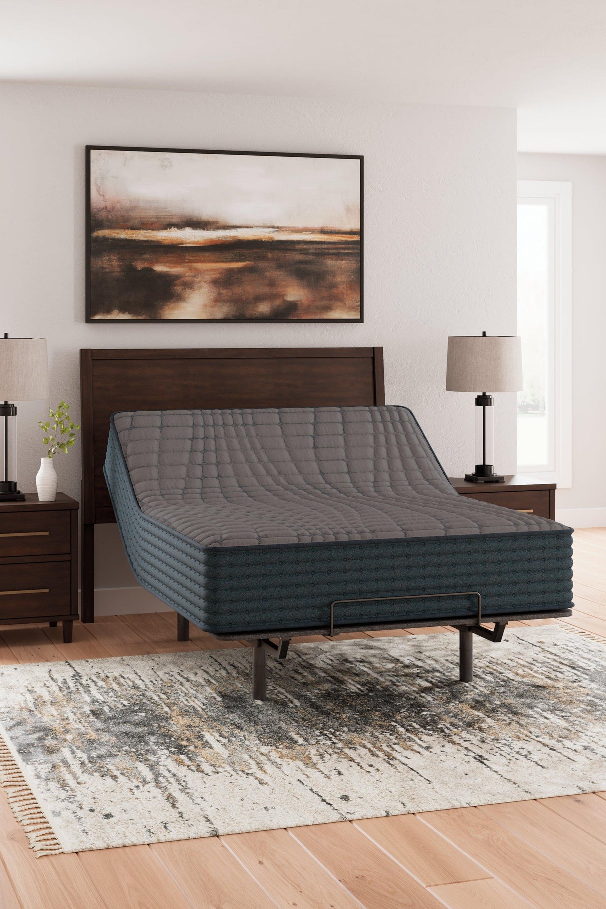 Gray 1200 Hybrid Gray Queen Mattress by Ashley at Eve Furniture