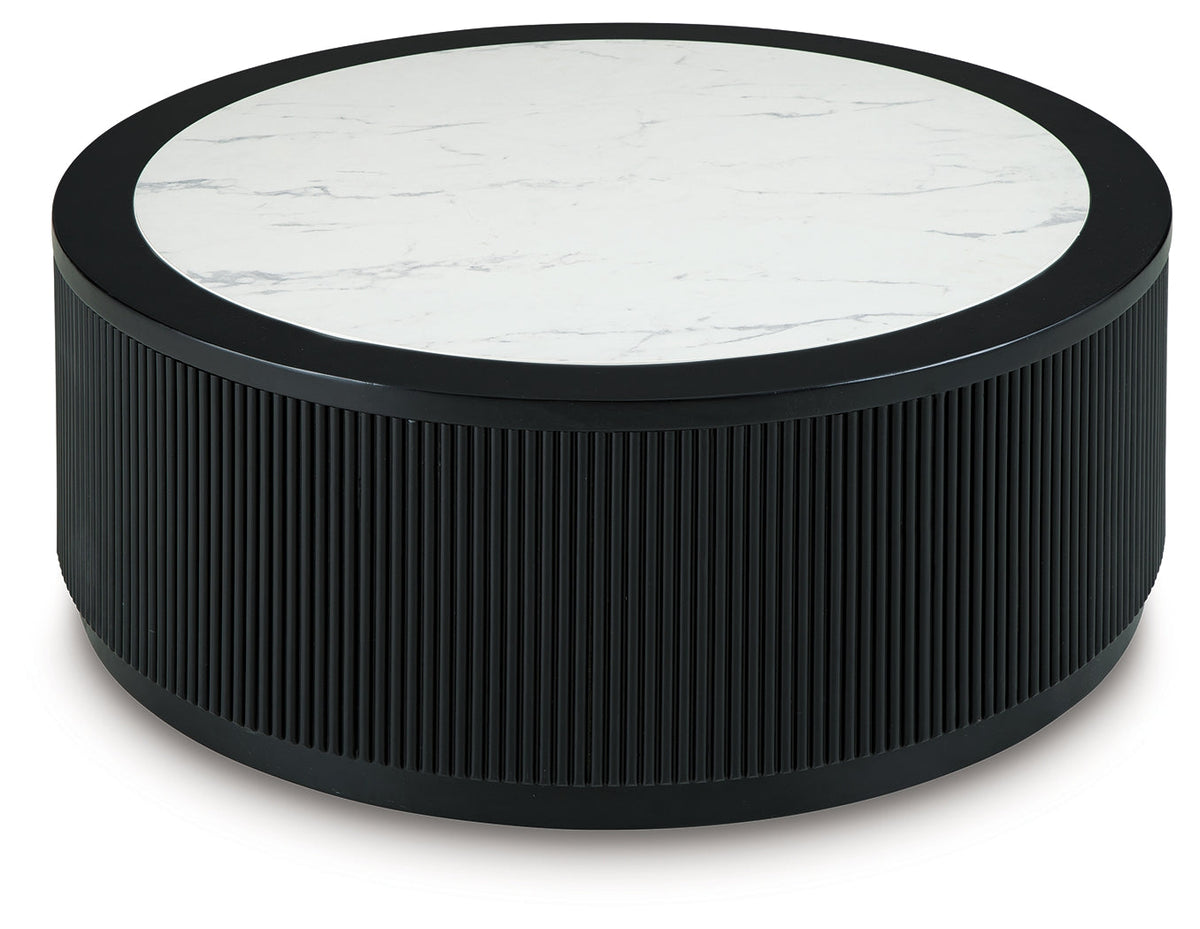 Grayman Black Coffee Table by Ashley at Eve Furniture