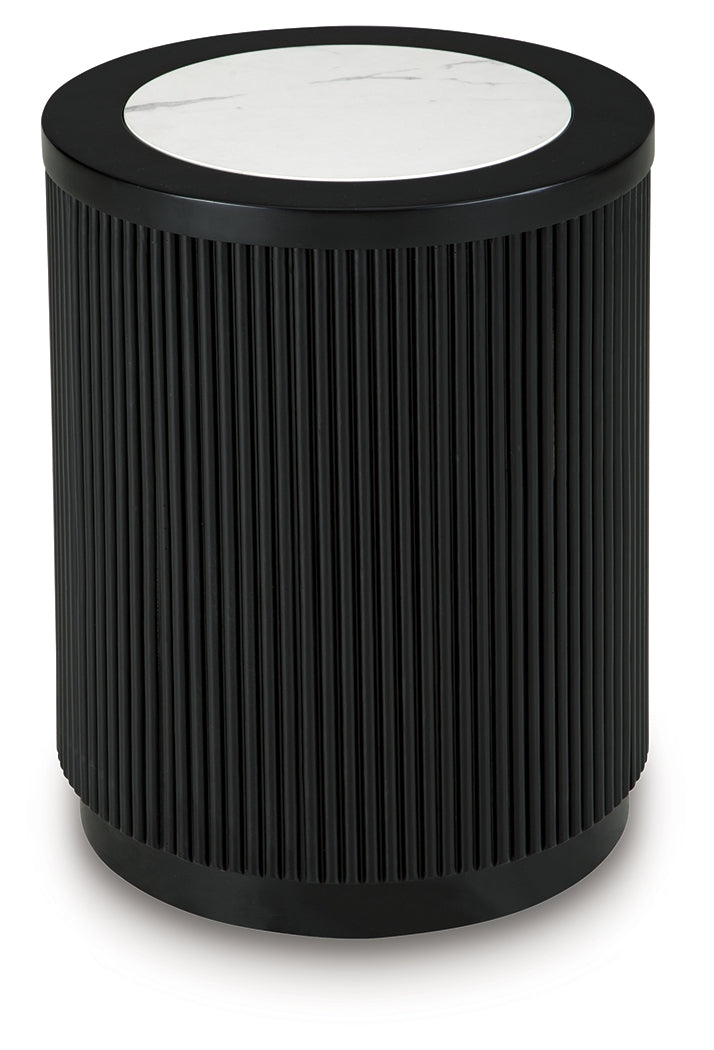 Grayman Black End Table by Ashley at Eve Furniture