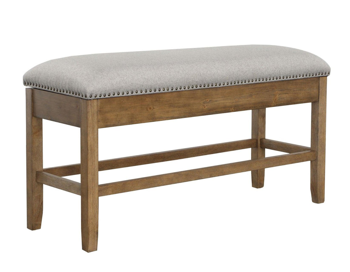 Grayson 24″ Counter Storage Bench w/Nailhead Trim by Steve Silver at Eve Furniture